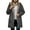 Dark Gray, variant on Women's Trench Coat for Everyday Wear with Long Sleeves and Velvet Elegant Warm Transition Outerwear Suitable for Work and Holidays Autumn Winter Jacket Women's Bomber Jacket Casual Coat