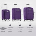 thumbnail image 2 of MAYEERTY 3-Piece Oxford Cloth Luggage Set with TSA Lock for Travel,20"+24"+28" Lightweight & Softside Suitcases, 2 of 17