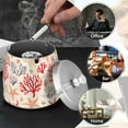 thumbnail image 4 of Yayeee Ashtray with Lid for Cigarette Smokeless Stainless Steel Home Ash Holder, Retro Starfish, 4 of 7