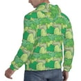 thumbnail image 6 of Rateoe Crocodile And Bush Pattern Mens Hoodie, Pullover Hooded Sweatshirt, Kangaroo Pocket Hoodie Ideal for Daily Wear, Travel and Home-X-Large, 6 of 7
