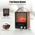 thumbnail image 6 of SYNGAR Space Heater for Indoor Use, 1500W Freestanding Fireplace Heater with Realistic Flame, 12 Inch Portable Stove Heater with Overheat Protection, Control Panel, Safe for Office Use, Brown, 6 of 11