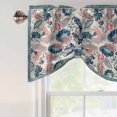 thumbnail image 4 of Tie Up Valance Curtain for Kitchen,Paisley Flower Leaves Texture Rod Pocket Short Curtains Adjustable Tie-Up Shade Valances,Seamless Retro Floral Art Window Treatment for Bathroom Living Room, 4 of 9