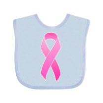 Inktastic Breast Cancer Pink Awareness Ribbon Boys or Girls Baby Bib