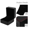 thumbnail image 3 of EeaseCA Watch Box Holder Organizer Premium PU Storage Box Jewelry Bracelet Storage Gift Case Single Grid (Pure Black), 3 of 8