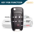 thumbnail image 3 of AKS KEYS Replacement for Chevrolet Key Fob 5 Buttons That Use FCC P4O9MK74946931 / OHT05918179 and Part Number 22755321, 3 of 6