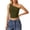Green, variant on One Shoulder Tank Tops for Women Double Lined Sleeveless Slim Fit Cropped Tee Shirt Y2k Tops White M