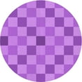 thumbnail image 1 of Ahgly Tapis Rond Lavable en Machine Intérieur Transitionnel Heliotrope Violet, 3 Pieds Rond, 1 of 7