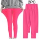thumbnail image 1 of Odeerbi 3-12 Años Niñas 2 Pcs Leggings Mallas Elásticas Lycra Pantalones de Comodidad Suavidad Transpirable Pantimedias, 1 of 9