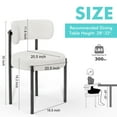 thumbnail image 6 of Woodty 4-Piece Modern Medieval Dining Armchairs, Upholstered Seat, White Finish, Home & Restaurant Use, 6 of 9