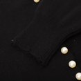 thumbnail image 3 of Women's Vintage Heavy Stitching Beaded Small Fragrant Knit Cardigan Over Sweater Jacket Coat Sweaters Long Hooded Cardigans for Women Cardigan Duster Sweater for Women Plaid Cardigan Long Dusters for, 3 of 8