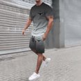 thumbnail image 2 of Playeras Negras Hombre Algodon Camiseta De Cuello Redondo Con Estampado De Playa De Verano Para Hombre Top Informal De Manga Corta, 2 of 4