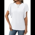 thumbnail image 1 of Camisas Formales Informales de Negocios para Mujer, Camisas de Verano, Mangas , Cuello Redondo, Mangas de Hoja de , Trajes 2025 L, 1 of 9