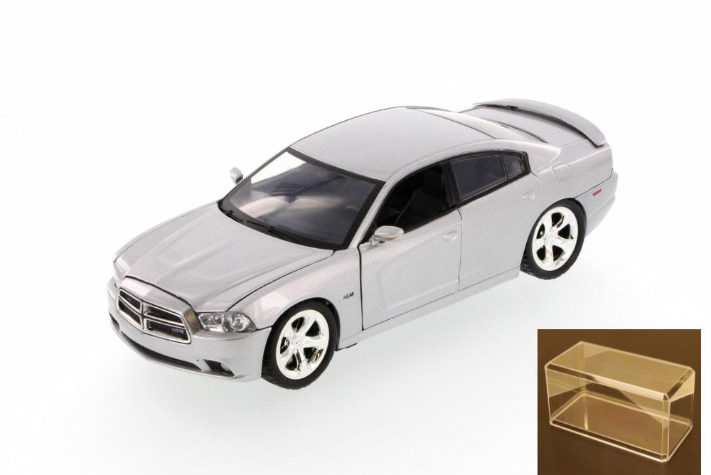 Diecast Car & Accessory Package Dodge Charger, Silver Motormax