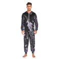 thumbnail image 3 of FORMRS Onesies Pajama for Adults Unisex Hoodie Winter Jumpsuit One Piece Sleepwear, Sizes S-2XL, Light Purple Flowers, 3 of 7
