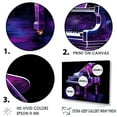 thumbnail image 3 of Designart "Neon Nocturne On The Purple Piano III" Music Floater Framed Canvas Art Print, 3 of 5