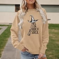 thumbnail image 2 of DHFJKG Womens Casual Swearshirts Halloween Letter Printed Loose Fit Versatile Long Sleeve Comfortable Pullover Trendy Pullover Tops For Women, 2 of 4
