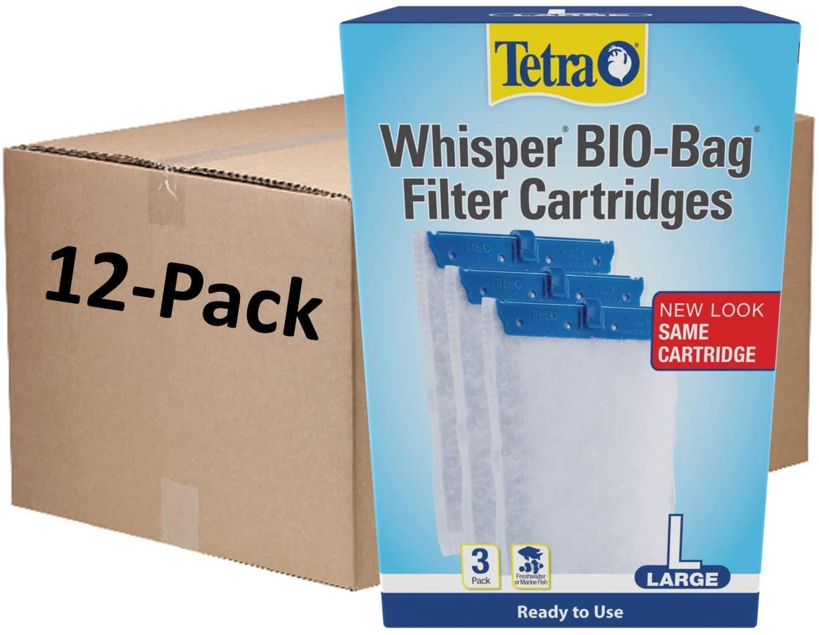 Whisper BioBag Filter Cartridges for Aquariums Ready to Use 36Count