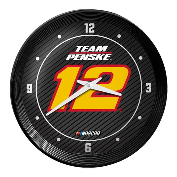 Ryan Blaney 15" Ribbed Frame Wall Clock
