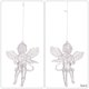 thumbnail image 5 of 4 adornos navideños de ángel de cristal transparente con alas colgantes para árbol de Navidad, decoraciones navideñas, 5 of 5