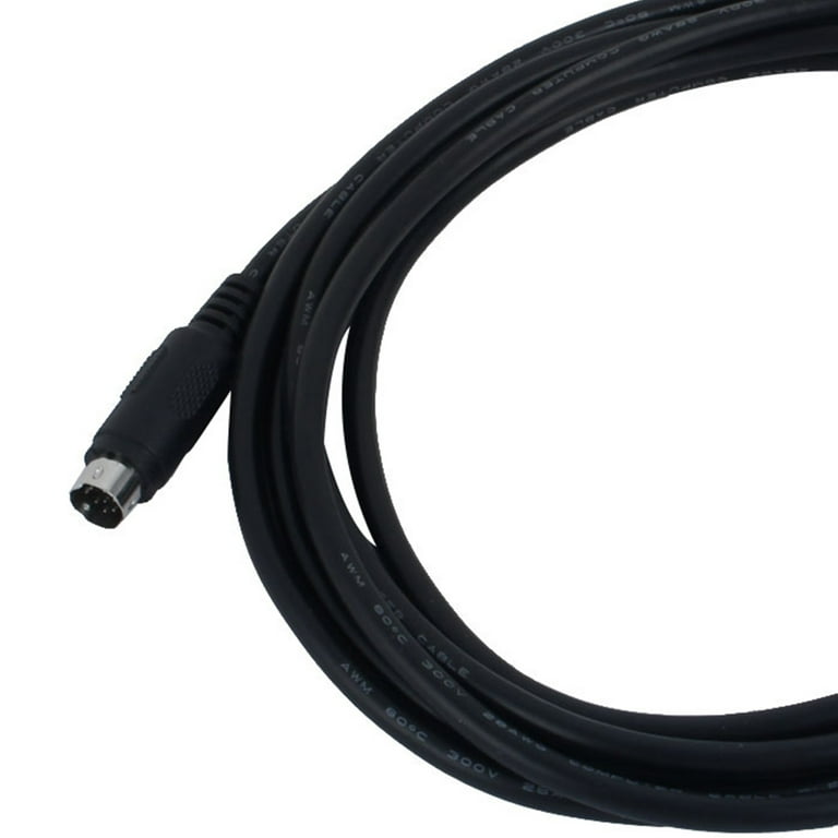 Unique Bargains 8.2 Ft RS232 DB9 Female to Male 8 Pin Mini Din PLC