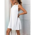 thumbnail image 6 of Women Swimsuit Cover Up Hollow Out Crochet Coverups Sleeveless Beach Dress Tank Bikini Cover Ups White XXL, 6 of 9