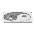 thumbnail image 1 of Mandala Computer Mouse Pad, Traditional Style Ying Yang with Highly Detailed Mandala Drawings, Rectangle Non-Slip Rubber Mousepad Large, 31" x 12" Gaming Size, Black and White, by Ambesonne, 1 of 2