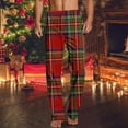 thumbnail image 2 of Aimik Hanes Mens Lounge Pants Comfy Pajama Pants Plaid Pajama Bottoms with Pockets Drawstring Pj Bottoms Pants Unisex Christmas Pajama Pants-White-5 S, 2 of 5