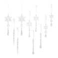 thumbnail image 1 of 10 adornos navideños acrílicos, copos de nieve con forma de carámbano, ideales para decorar el de Navidad en invierno, para festivales,, 1 of 6