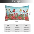 thumbnail image 4 of Disketp Pillow Covers Winter Birds On The Fence Pattern Throw Pillow Case Cushion Covers,Cushion For Bedroom,Couch,Home-16"X24", 4 of 9