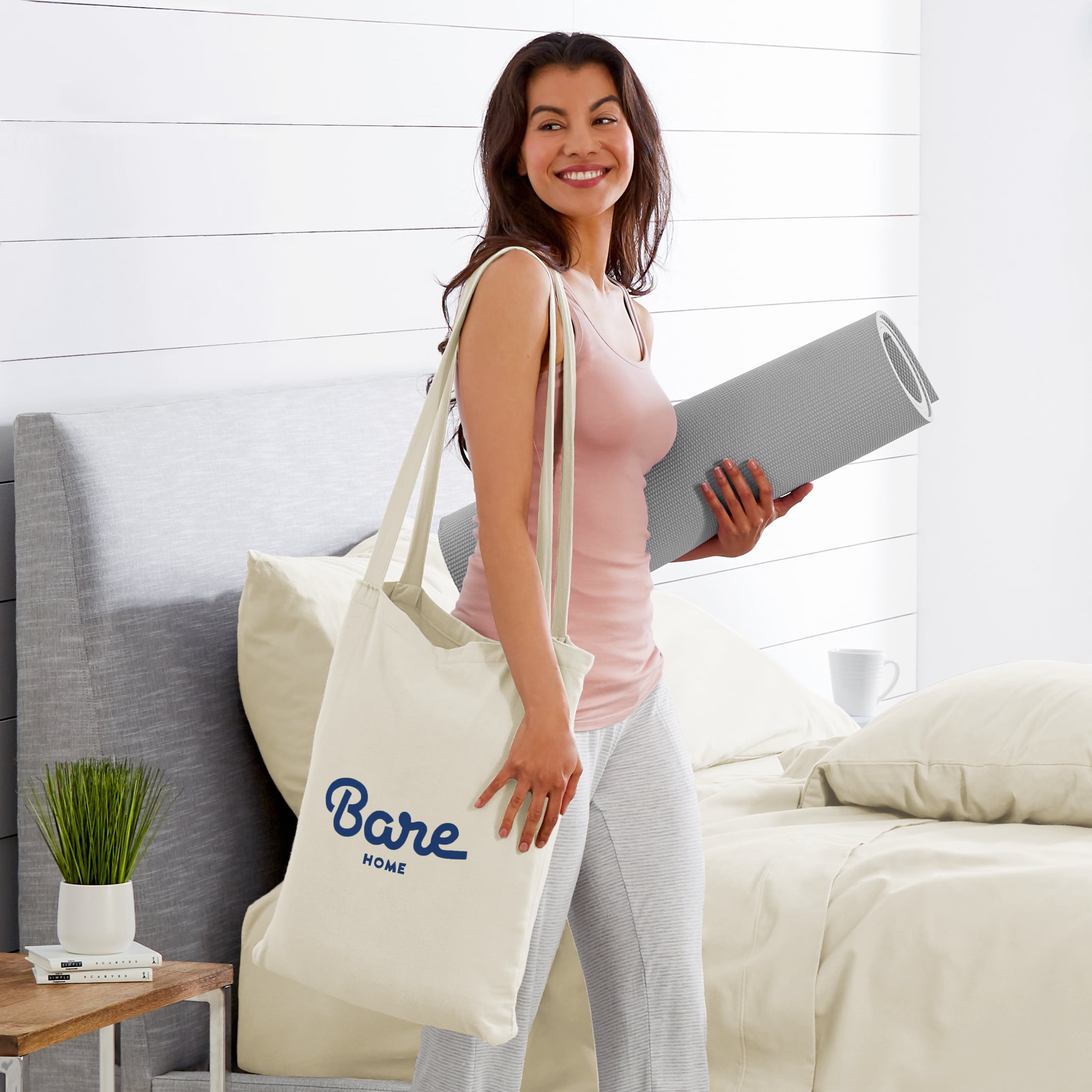 Bare Home 100% Cotton Flannel Sheet Set, Heavyweight, Deep Pocket (Queen, Ivory)