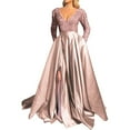 thumbnail image 1 of Prolriy Robes d'Invité de Mariage pour Femmes, Nouvelle Robe Longue à Paillettes pour Femmes, Robe de Soirée de Banquet, Robes de Bal 2025, Robes pour Femmes Rose G, 1 of 3