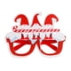 thumbnail image 2 of Decoración navideña de gafas de fieltro, un regalo perfecto para amigos para cosplay, tres modelos ancianos rojos, 2 of 5