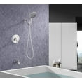 thumbnail image 3 of SUGIFT 6" Detachable Handheld Brass Shower Head, Brushed Nickel, 3 of 6