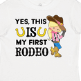 thumbnail image 4 of Inktastic Yes, This is My First Rodeo Cowgirl in Hat and Boots Girls Toddler T-Shirt, 4 of 5