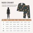 thumbnail image 4 of Yiaed Cute plant fox Print Pajamas Women's Long Sleeve Sleepwear Soft Button Down Loungewear Pjs Lounge Set Nightwear Womens Pajama Pants-Medium, 4 of 7
