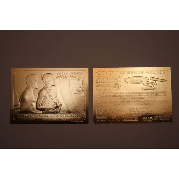 Star Trek CITY ON THE EDGE OF FOREVER - 23KT Gold Card Sculptured #/10,000