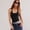 Black, variant on Women Y-Back Tank Solid Color Workout Vest Casual Slim Stretchy Athletic Top‌ S-XL