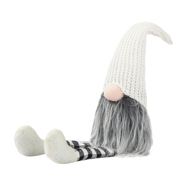 Adornos Navideños Decoración Para El Hogar Muñeca De Punto A Cuadros Con Piernas Largas Regalos Para Niños Escaparate Festivo