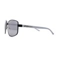 thumbnail image 4 of Xloop Sport Rectangle Metal Rim Color Mirror Officer Sunglasses Black Silver Mirror, 4 of 4
