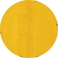 thumbnail image 1 of Ahgly Company Indoor Round Abstract Yellow Modern Area Rugs, 3' Round, 1 of 4