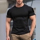thumbnail image 1 of Ceisia Men's Gradient Printed Casual Elastic Sports Round Neck Active Top Gift, 1 of 8