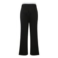 thumbnail image 5 of DHFJKG Women's Striped Casual Suit Pants High Waisted Patchwork Straight Leg Relaxed Fit Pant With Pockets Comfort Trousers, 5 of 8