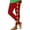 Red, variant on DailyTrove Women's High Waisted Christmas Print Leggings - Tummy Control Stretch Pants for Holiday & Casual Wear