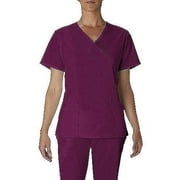Women's Fashion Essentials Mock Wrap Scrub Top