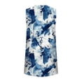 thumbnail image 4 of Mifsaly Flowy Tank Top Women Scoop Neck Pleated Front Sleeveless Summer Top Boho Printed Daily Work Blouse Flattering Loose Fit Lightweight Vacation Going Out Shirt L, 4 of 5