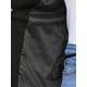 thumbnail image 5 of Blazer de oficina INSPIRE CHIC para mujer con cuello chal, mangas 3/4 fruncidas, blazer de traje elegante, talla XS, negro, 5 of 6