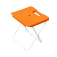 thumbnail image 1 of Taburete plegable para pesca, multifuncional, antideslizante, con asa, moderno para exteriores. Naranja, 1 of 9