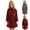 Style1-Red girls dresses, variant on Maqroz Girls Long Sleeve Dresses Spring Summer Lapel Party Dress Button up Pleated Waist Loose Casual Linen Midi Dress 5-14 Years