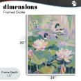 thumbnail image 4 of Stupell Industries Modern Duck Pond with Lotus Flowers White Framed Giclee Art, 24 x 30, by The Prints Vibe, 4 of 8
