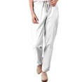 thumbnail image 2 of Akiihool Work Pants for Women Plus Size Womens Fashion Casual Drawstring Elastic Waist Jogging Jogger Pants with Pockets (White,S), 2 of 3